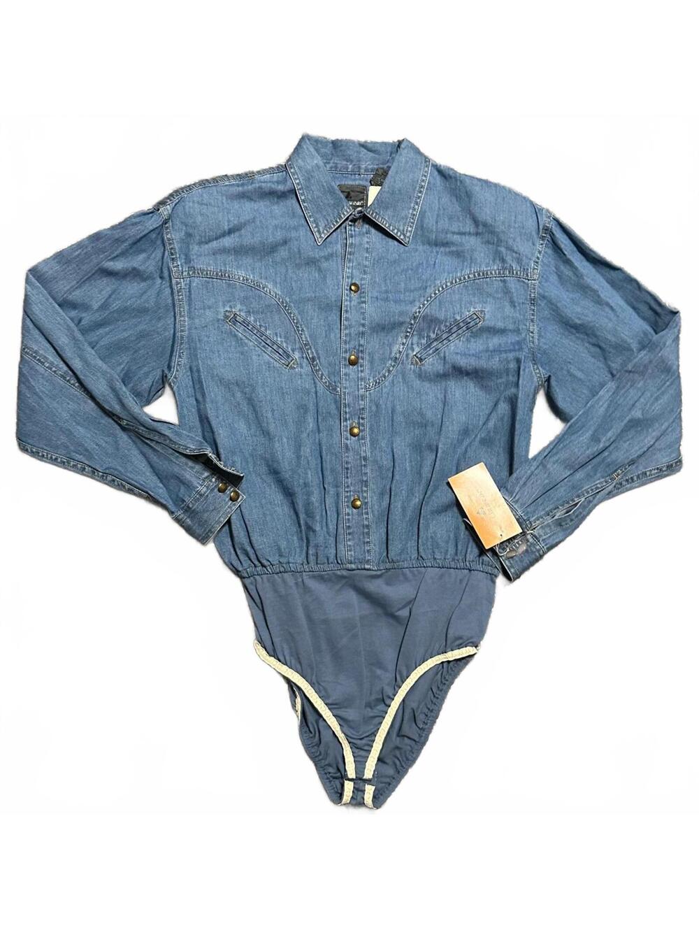Liz Claiborne Liz Wear 90's Vintage Coastal Cowgirl Bodysuit Size M Deadstock